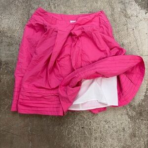 Pure Alfred sung cotton lined midi Vibrant Pink Skirt